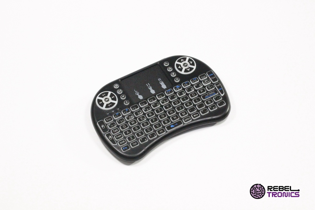 Mini teclado inalámbrico retroiluminado con mouse