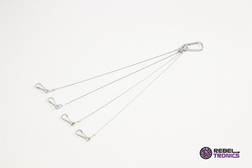 Suspensor aluminio gancho LED
